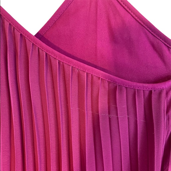 BAR III PINK/PURPLE OMBRÉ SLEEVELESS FLOWY MAXI DRESS, RIPPLED DETAILING SIZE XS - Picture 10 of 13